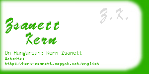 zsanett kern business card